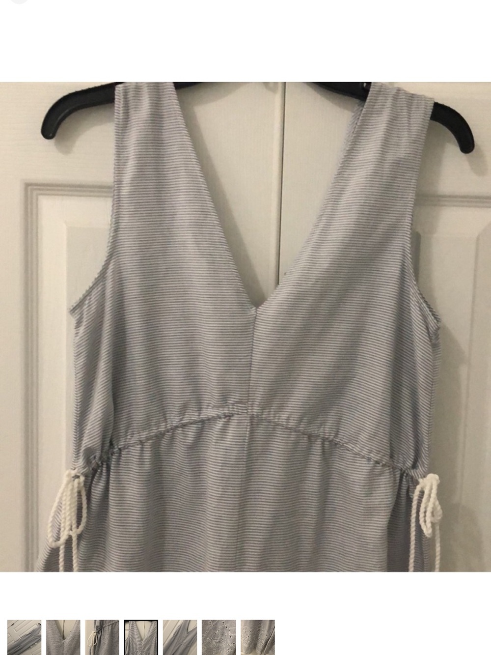 ASOS Light GRAY & White Stripe Jumpsuit